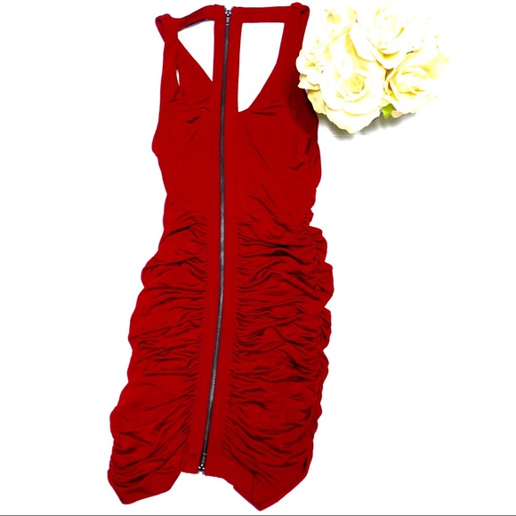 Nu By MarkAnthony SexyRed Zippered Back Mini Dress - Picture 5 of 7